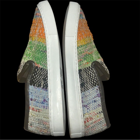 Res Ispa Turkish Handmade Artisan Sneaker Rainbow Womens Sz 9 Art to Wear Shoe - Picture 5 of 8